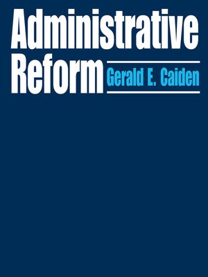 cover image of Administrative Reform
